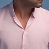 Pink Linen Regular Fit Shirt