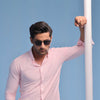 Pink Linen Regular Fit Shirt