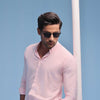 Pink Linen Regular Fit Shirt