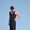 Black Organic Henley Vest