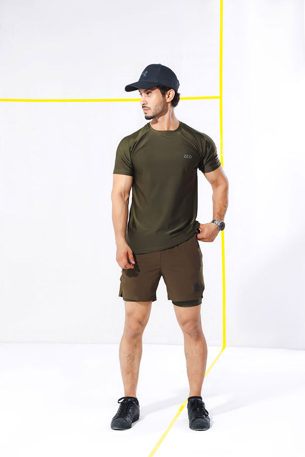 Green Active Lightweight Performance 2-in-1 Shorts