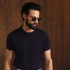 Navy Blue HQ Knitted T-shirt