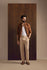 Premium Beige Viscose Lux Pleated Trouser