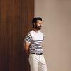 White Nautical Knit T-Shirt