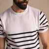 White Nautical Knit T-Shirt