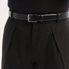 Black Cross Pleated Wide Leg Trousers