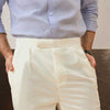 Amalfi Cream Double Pleated Trousers