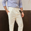 Amalfi Cream Double Pleated Trousers