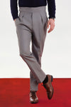 Ash Grey Classic Buckle Gurkha Pants