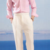 Premium White Viscose Onyx Straight Fit Trousers