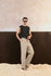 Beige Wide Leg Trousers