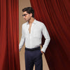 White Relaxed Linen Shirt With Chest Pockets