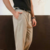 Beige Wide Leg Trousers