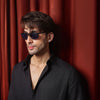 Black Relaxed Linen Shirt With Cutaway Collar