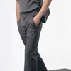 Charcoal Flared Pants With Seam Detail