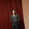 Green Cotton Dress Shirt With Chest Pockets
