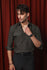 Green Cotton Dress Shirt With Chest Pockets
