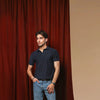 Navy Blue Plisse Johnny Collar Polo