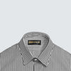White and Black Striped Premium Cotton Shirt