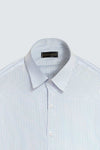 White and Blue Striped Premium Cotton Shirt
