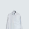 White and Blue Striped Premium Cotton Shirt