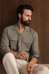 Sahara Olive Lux Linen Shirt