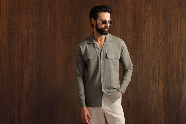 Sahara Olive Lux Linen Shirt