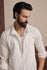 White Metro Crinkle Zip-Up Shirt