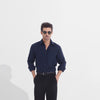 Navy Blue Oxford Premium Linen Shirt