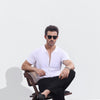 White Signature Knitted Soft Cotton Shirt