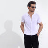 White Signature Knitted Soft Cotton Shirt