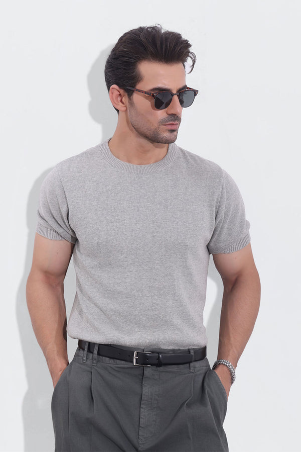 Grey HQ Knitted T-shirt
