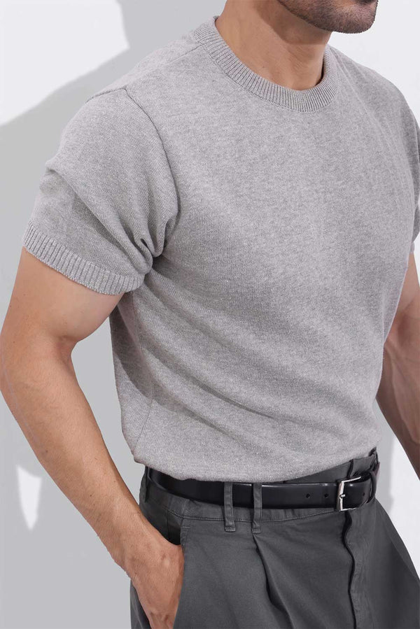 Grey HQ Knitted T-shirt