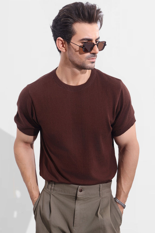 Brown HQ Knitted T-shirt