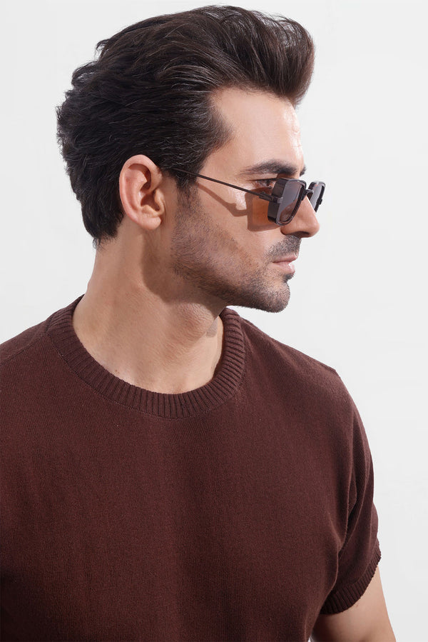 Brown HQ Knitted T-shirt