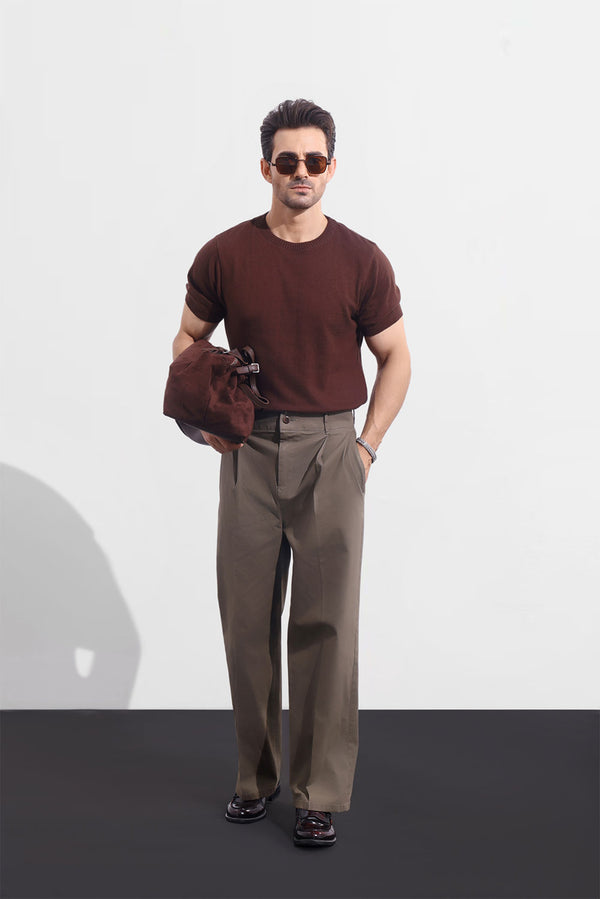 Brown HQ Knitted T-shirt