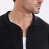 Black Signature Knitted Soft Cotton Shirt