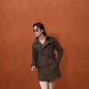 Khaki Green Twill Trench Coat