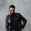 Black Faux Leather Racer Jacket
