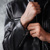 Black Faux Leather Racer Jacket