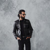 Black Faux Leather Racer Jacket