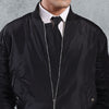 Black Nylon Bomber Jacket
