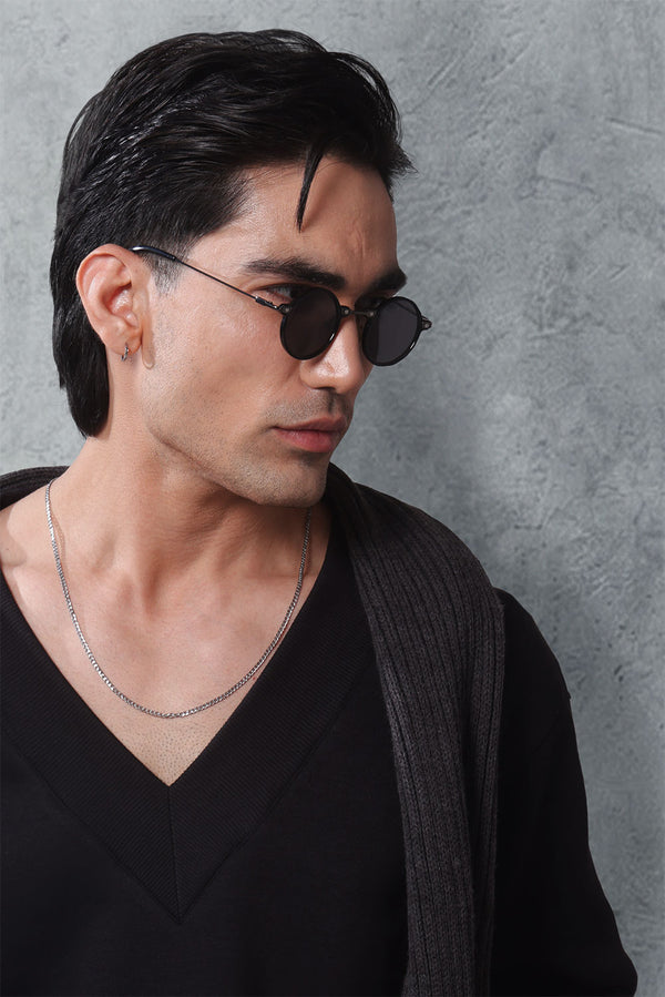 Deep V Neck Sweatshirt