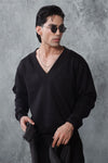 Deep V Neck Sweatshirt