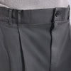 Grey Wide Leg Pleated Chinos