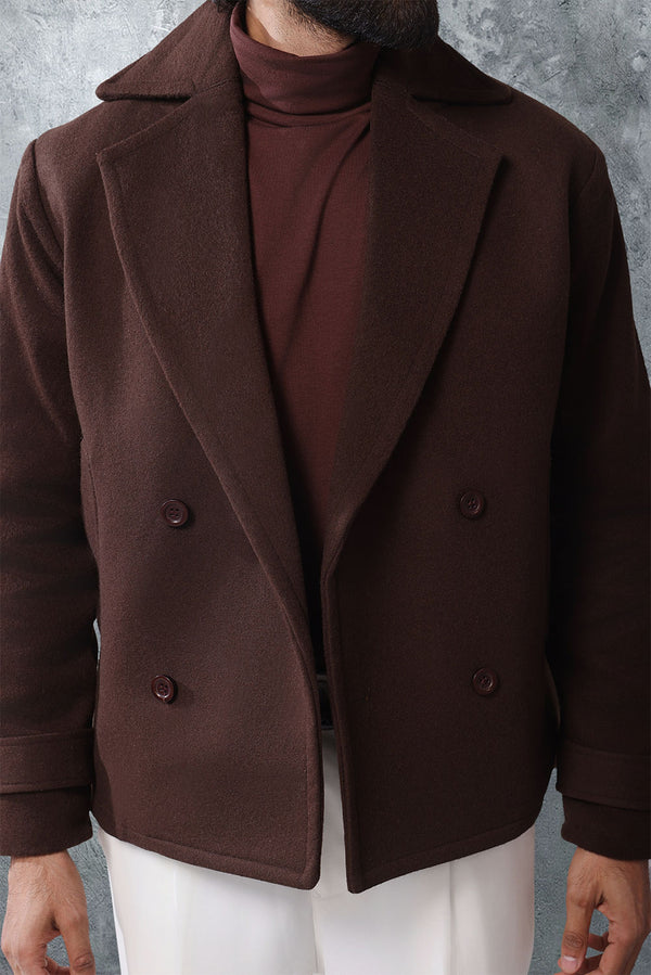 Brown Wool Pea Coat