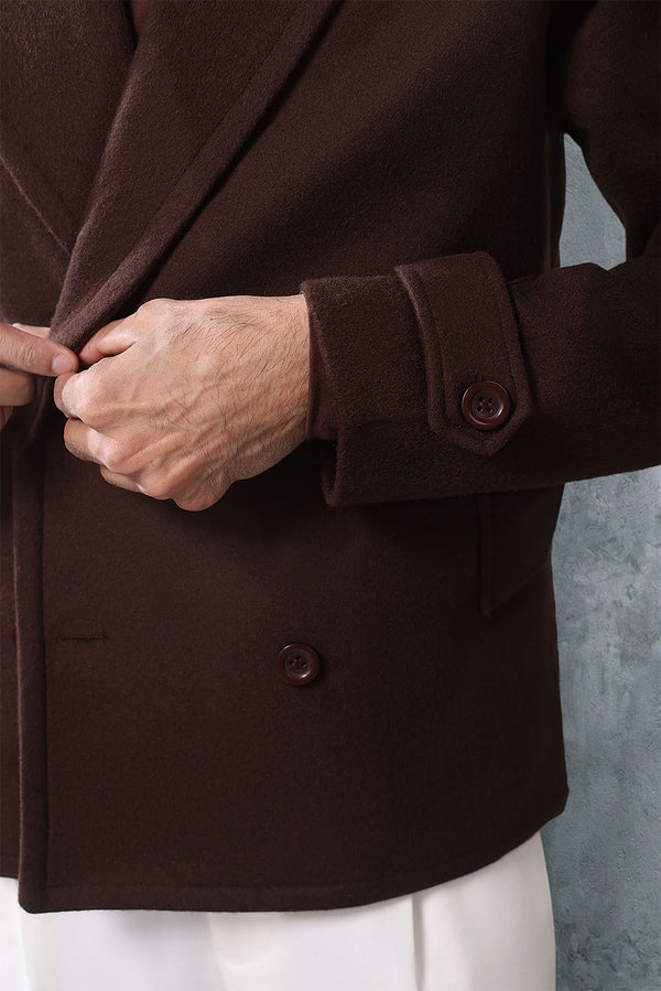 Brown Wool Pea Coat