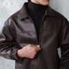 Relaxed Faux Leather Aviator Jacket