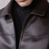 Relaxed Faux Leather Aviator Jacket