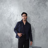 Navy Twill Regular Fit Jacket With Pockets